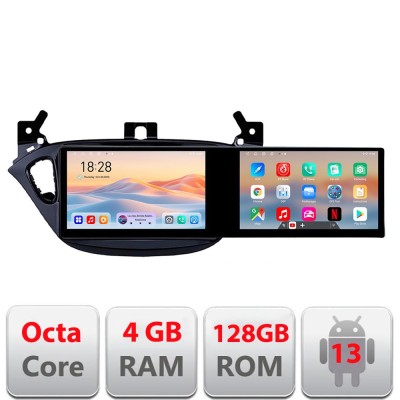 Navigatie Opel Corsa 2013-2016 Kit-corsa Edotec 2 ecrane 8 core 4+128 21.6 inch Incell android Wifi 5Ghz gps internet CarStore Technology foto
