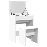 Gossi masa de toaleta si taburet, alb, 60x40x113,5 cm