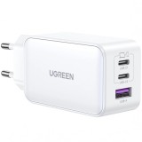 Incarcator Retea UGREEN CD244, 65W, 3A, 1 x USB-A - 2 x USB-C, Alb