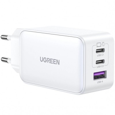 Incarcator Retea UGREEN CD244, 65W, 3A, 1 x USB-A - 2 x USB-C, Alb foto