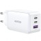 Incarcator Retea UGREEN CD244, 65W, 3A, 1 x USB-A - 2 x USB-C, Alb