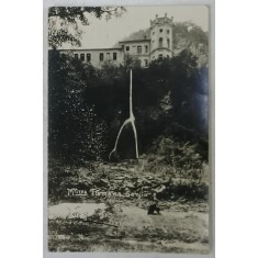 MANASTIREA TISMANA , GORJ , FOTOGRAFIE FORMAT CARTE POSTALA , INTERBELICA