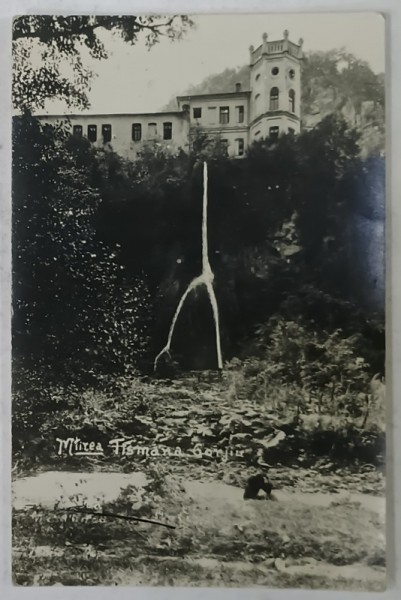 MANASTIREA TISMANA , GORJ , FOTOGRAFIE FORMAT CARTE POSTALA , INTERBELICA