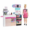 Barbie - Set cafenea cu 20 de accesorii, Mattel