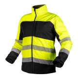 Jacheta softshell de lucru reflectorizanta, galben-negru, marimea M