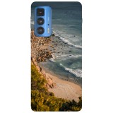 Husa compatibila cu Motorola Edge 20 Lite model Crashing Waves on Shore, Silicon, TPU, Viceversa