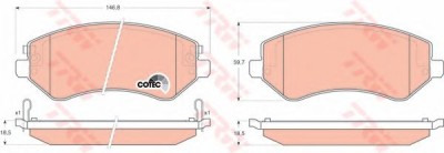 Set placute frana,frana disc JEEP CHEROKEE (KJ) (2001 - 2008) TRW GDB4126 foto