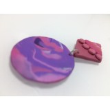 Pandantiv Fimo, culoare mov, realizat manual