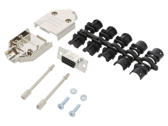 Conector D-Sub HD 15 pini mamă, pe cablu