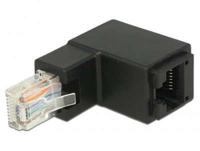 ADAPTER RJ45 STECKER GEWINKELT &amp;gt; RJ45 BUCHSE CAT.6 UTP 86424 DELOCK foto