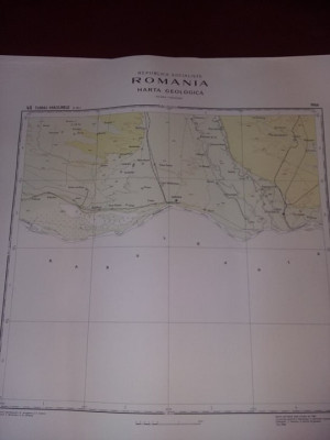 Plansa/harta geologica a republicii socialiste romania,TURNU MAGURELE 1966,T.GRA foto