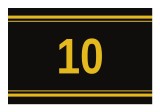 Sticker autoadeziv nr. 10 - Signetten SAFE auriu pe fundal negru