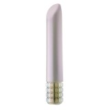 Vibrator bullet OH MY GEM Bold Vibe Diamond, pentru stimulare clitoris, 5 viteze și 5 funcții de vibrație profundă, roz sidefat
