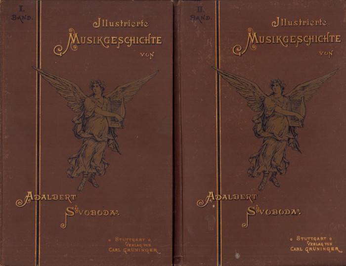HST C6125 Illustrierte Musikgeschichte 1894 Adalbert Svoboda volumul I + II