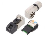 Mufă RJ45 Cat 6a Ecranat Aurit 8P8C