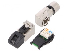 Mufă RJ45 Cat 6a Ecranat Aurit 8P8C