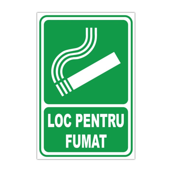 Indicator Loc pentru fumat