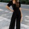 L895-1 Salopeta fashion din material catifelat elastic