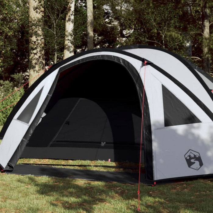 vidaXL Cort camping cupolă 4 persoane alb, țesătură opacă, impermeabil