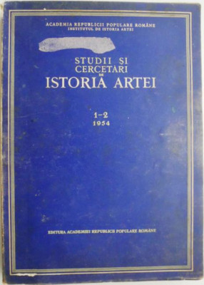 Studii si cercetari de istoria artei 1-2 (1954) foto
