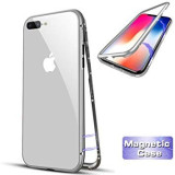 Cumpara ieftin Husa Apple iPhone 8, Magnetica 360 grade Argintiu, Elegance Luxury, MyStyle