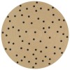 VidaXL Covor manual cu imprimeu buline, 150 cm, iută 133688