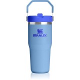 Stanley IceFlow&trade; Flip Straw 2.0 Tumbler sticlă termos din oțel inoxidabil Blue Sky 410 ml