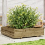 Cumpara ieftin Jardinieră de grădină, 100x100x26,5 cm, lemn de pin impregnat