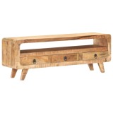 Cumpara ieftin Comoda TV, 117 x 30 x 41 cm, lemn masiv de mango nefinisat