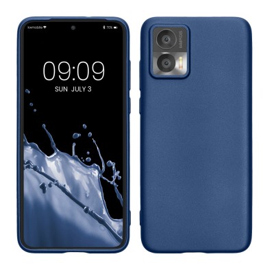 Husa Kwmobile pentru Motorola Edge 30 Neo, Albastru, Silicon, KWM0000201J004C foto
