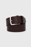 BOSS curea de piele barbati, culoarea negru