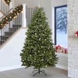 vidaXL Brad de Crăciun artificial Verde 270 cm PVC și Metal 3395716