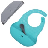 BBL&Uuml;V P&ouml;ket bavețică cu linguriță Grey/Aqua 2 buc
