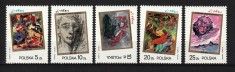 Polonia, 1985 | Celebrare 100 ani naştere Witkiewicz - Picturi | MNH | aph foto