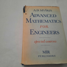 ADVANCED MATHEMATICS FOR ENGINEERS SPECIAL COURSES A D MYSKIS RF10/3