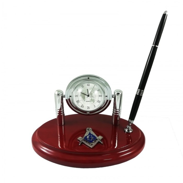 Set Birou Cu Ceas Si Pix cu simbol masonic CD-3030, Fashion ...