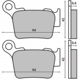 Placute frana spate Husqvarna/KTM 125-525 Cod Produs: MX_NEW 225100750RM