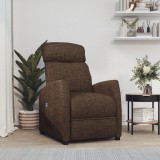 VidaXL Fotoliu cu ridicare, maro, material textil