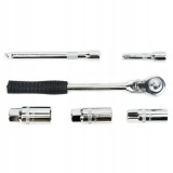 Cheie cu clichet tubulare 16-18-21 mm pentru bujie cu prelungitoare 75mm si 151mm lungime SN3633