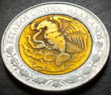 Cumpara ieftin Moneda bimetal 5 NUEVO PESOS - MEXIC, anul 1992 * cod 4674, America Centrala si de Sud