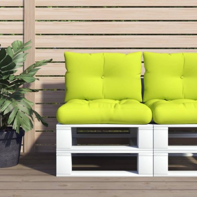 Gossi perne de paleti, 2 buc, verde aprins, material textil foto