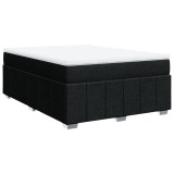 Cumpara ieftin Pat box spring cu saltea, negru, 140x200 cm, textil