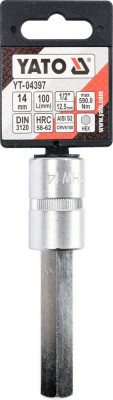 YATO Bit hex cu adaptor 1/2 14x100 mm foto