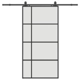 Cumpara ieftin Usa glisanta cu set de feronerie neagra 102,5x205 cm Sticla ESG