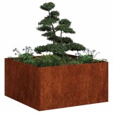 vidaXL Jardinieră Rusty 80x80x40 cm Oțel pentru intemperii 860744