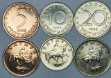 BULGARIA LOT / SET , Nr 4 - 3 buc : 5 Stotinki 2000 + 10 + 20 STOTINKI 1999