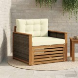 vidaXL Canapea Medie pentru Exterior Lemn Solid de Acacia natural 3438934