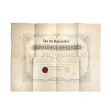 Societatea Comercială Mediaș, diplomă, 1873