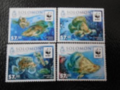 Solomon Islands-Fauna wwf,pesti-serie completa,nestampilate MNH foto