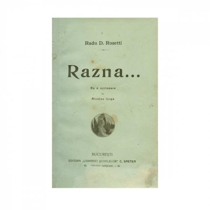 Radu D. Rosetti, Razna&hellip;, 1912, cu dedicația autorului